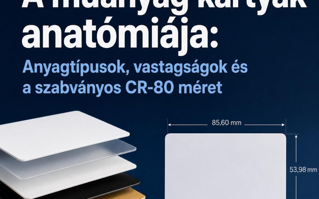 A műanyag kártyák anatómiája: Anyagtípusok, vastagságok és a szabványos CR-80 méret