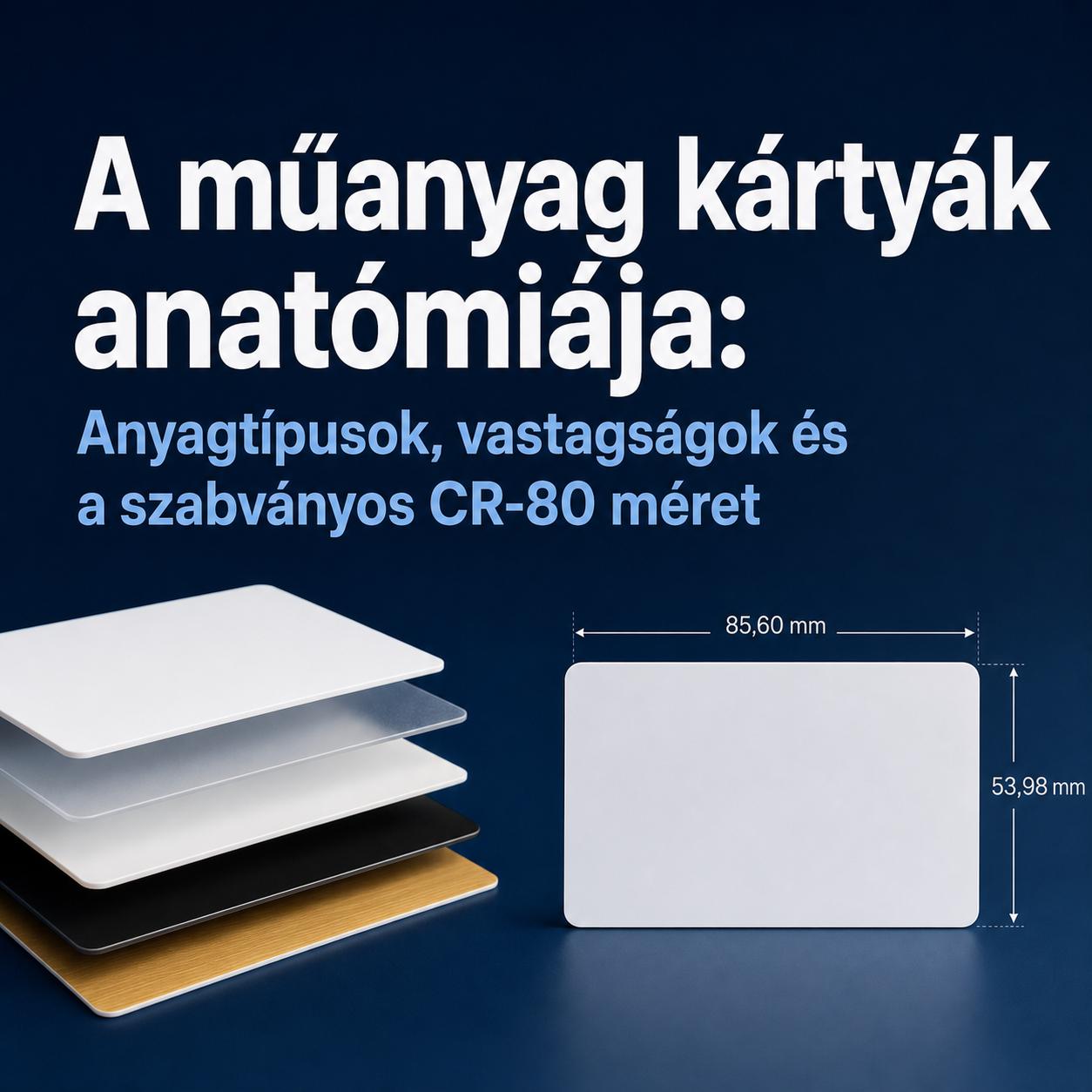 A műanyag kártyák anatómiája: Anyagtípusok, vastagságok és a szabványos CR-80 méret A műanyag kártyák anatómiája: Anyagtípusok, vastagságok és a szabványos CR-80 méret