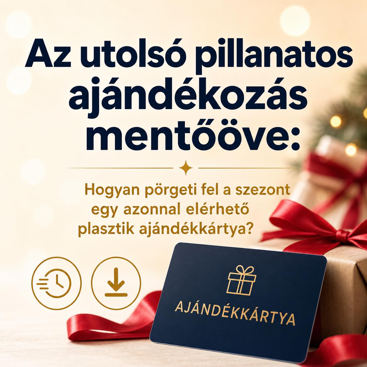 Az utolsó pillanatos ajándékozás mentőöve: Hogyan pörgeti fel a szezont egy azonnal elérhető plasztik ajándékkártya? Az utolsó pillanatos ajándékozás mentőöve: Hogyan pörgeti fel a szezont egy azonnal elérhető plasztik ajándékkártya?