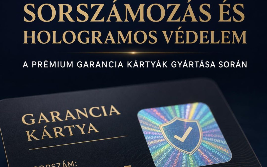 Egyedi sorszámozás és hologramos védelem a prémium garancia kártyák gyártása során