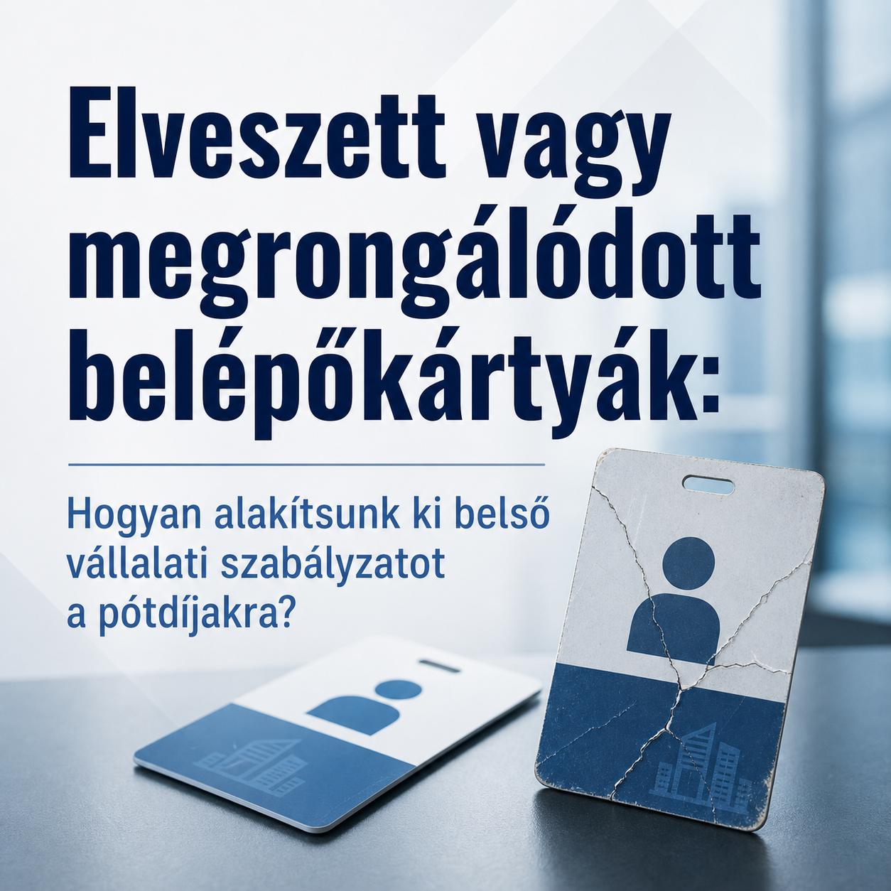 Elveszett vagy megrongálódott belépőkártyák: Hogyan alakítsunk ki belső vállalati szabályzatot a pótdíjakra? Elveszett vagy megrongálódott belépőkártyák: Hogyan alakítsunk ki belső vállalati szabályzatot a pótdíjakra?
