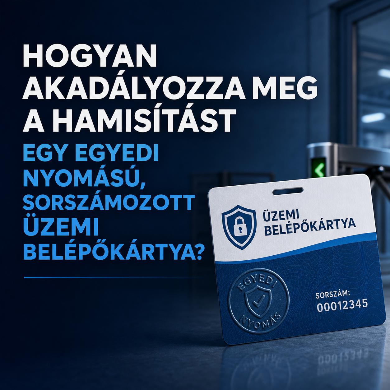 Hogyan akadályozza meg a hamisítást egy egyedi nyomású, sorszámozott üzemi belépőkártya? Hogyan akadályozza meg a hamisítást egy egyedi nyomású, sorszámozott üzemi belépőkártya?