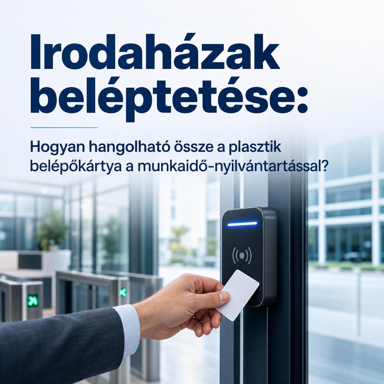 Irodaházak beléptetése: Hogyan hangolható össze a plasztik belépőkártya a munkaidő-nyilvántartással? Irodaházak beléptetése: Hogyan hangolható össze a plasztik belépőkártya a munkaidő-nyilvántartással?