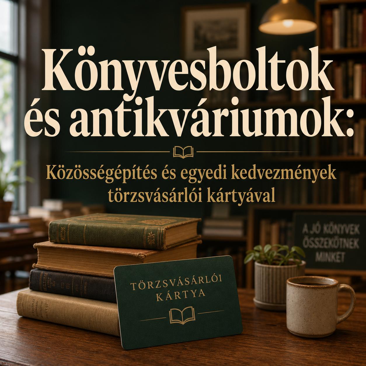 Könyvesboltok és antikváriumok: Közösségépítés és egyedi kedvezmények törzsvásárlói kártyával Könyvesboltok és antikváriumok: Közösségépítés és egyedi kedvezmények törzsvásárlói kártyával