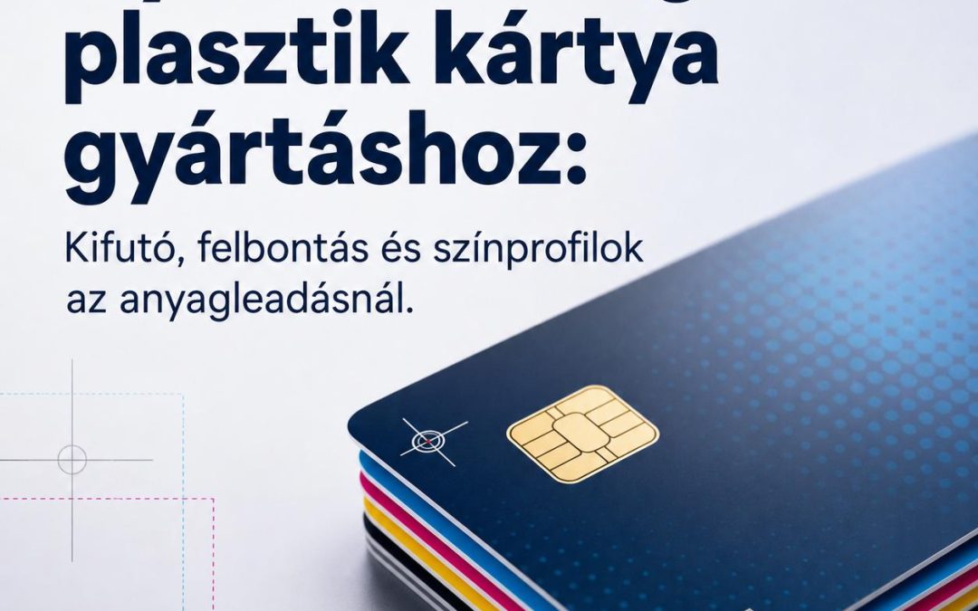 Nyomdakész grafika plasztik kártya gyártáshoz: Kifutó, felbontás és színprofilok az anyagleadásnál