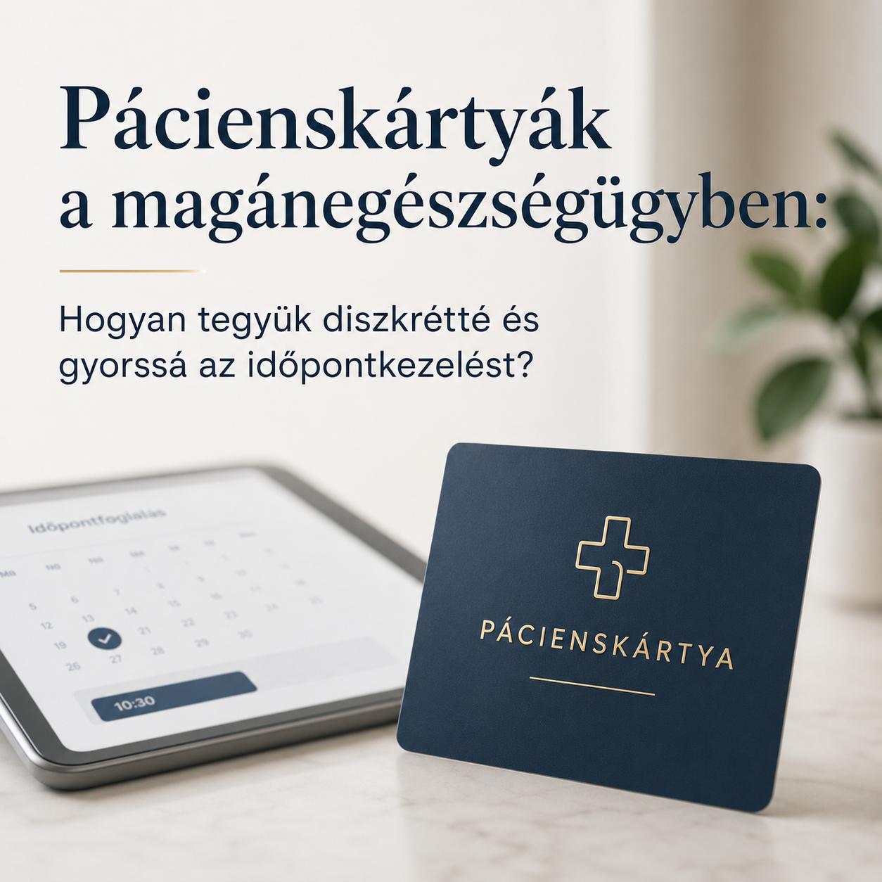 Pácienskártyák a magánegészségügyben: Hogyan tegyük diszkrétté és gyorssá az időpontkezelést? Pácienskártyák a magánegészségügyben: Hogyan tegyük diszkrétté és gyorssá az időpontkezelést?