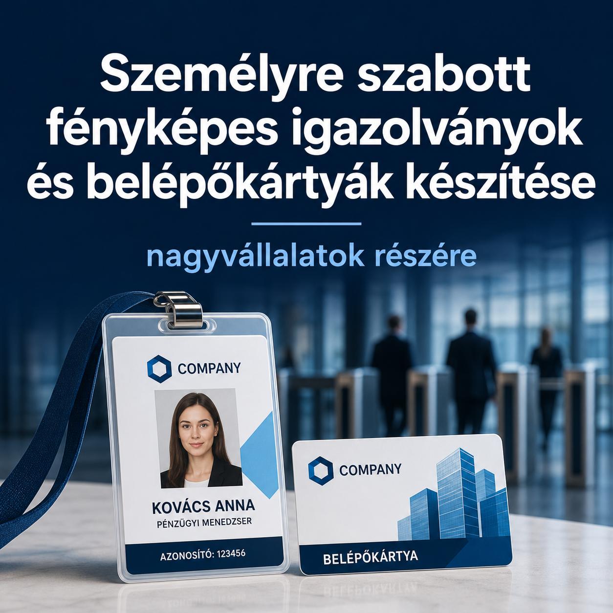 Személyre szabott fényképes igazolványok és belépőkártyák készítése nagyvállalatok részére Személyre szabott fényképes igazolványok és belépőkártyák készítése nagyvállalatok részére