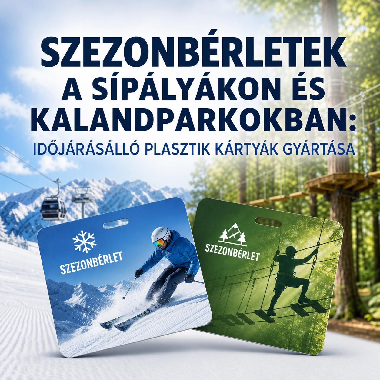 Szezonbérletek a sípályákon és kalandparkokban: Időjárásálló plasztik kártyák gyártása Szezonbérletek a sípályákon és kalandparkokban: Időjárásálló plasztik kártyák gyártása