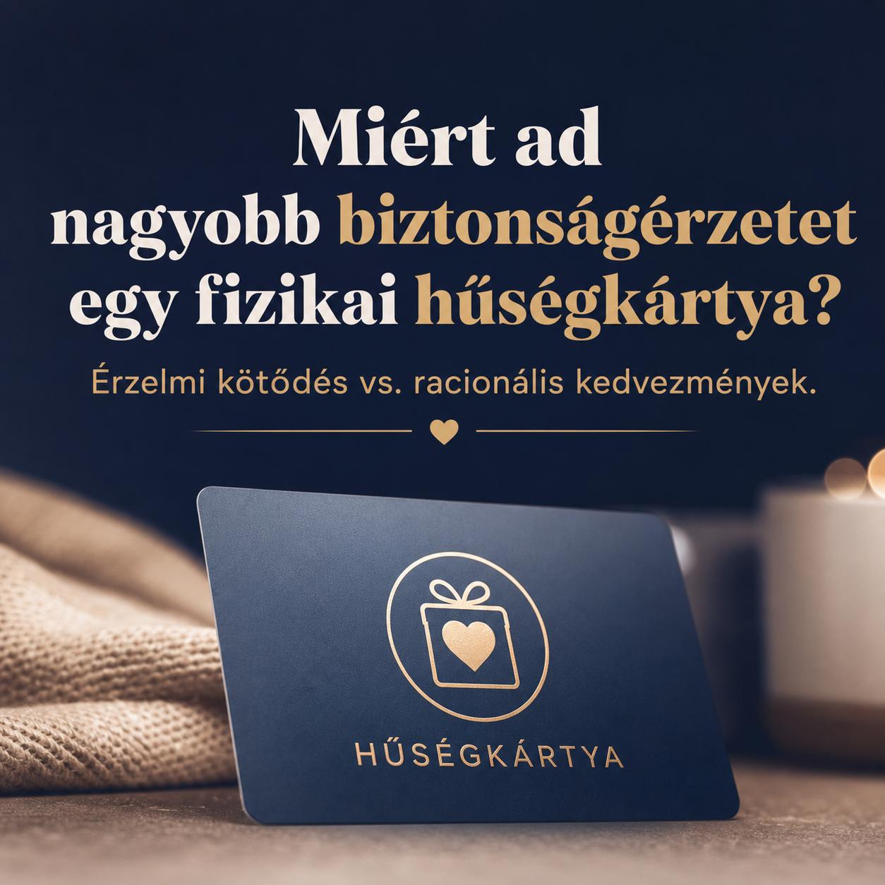 Miért ad nagyobb biztonságérzetet egy fizikai hűségkártya? Érzelmi kötődés vs. racionális kedvezmények Miért ad nagyobb biztonságérzetet egy fizikai hűségkártya? Érzelmi kötődés vs. racionális kedvezmények