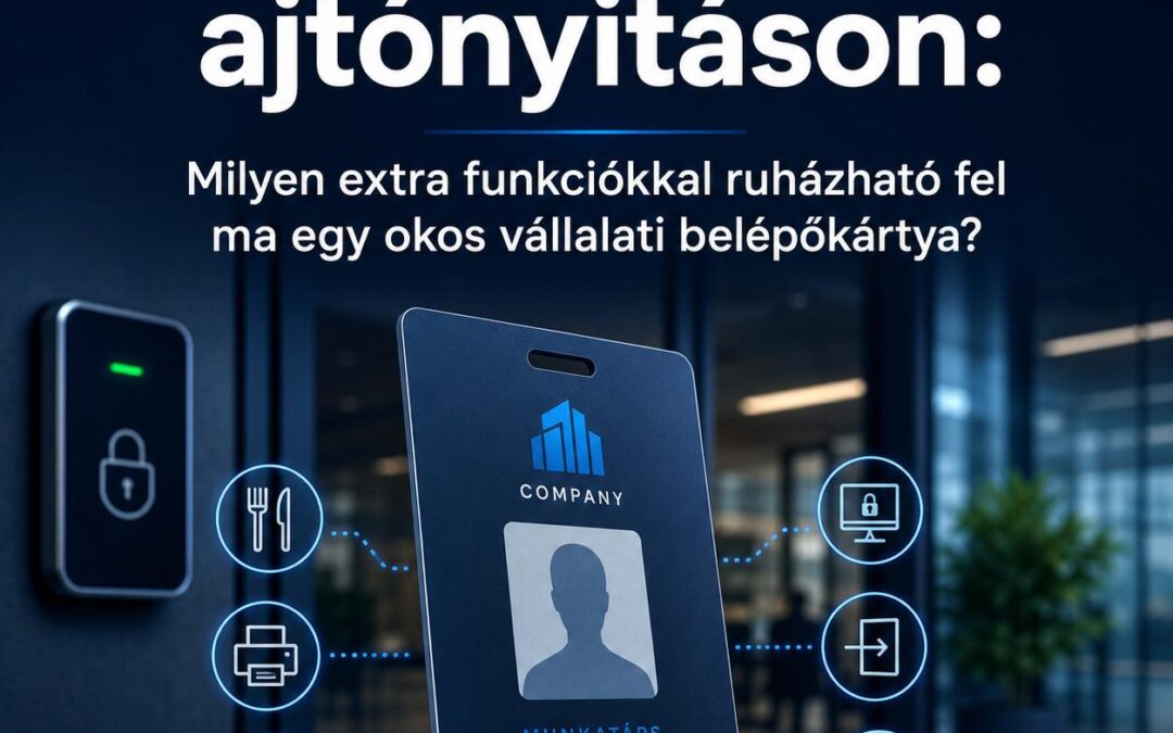 Túl a puszta ajtónyitáson: Milyen extra funkciókkal ruházható fel ma egy okos vállalati belépőkártya?